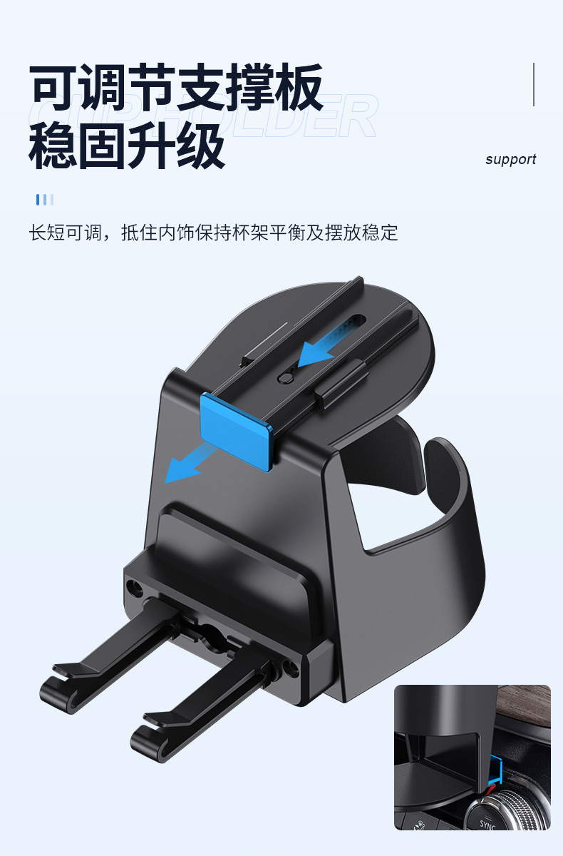 Car Air Conditioning Vent Cup Holder, Car Ashtray, Multifunctional Fixed Hanging Cup Holder Accessories