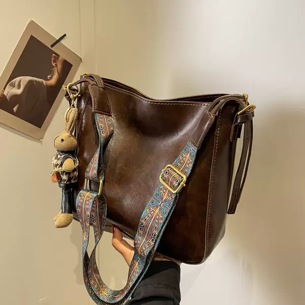 Foreign Trade Explosions Simple Casual Bag Women's 2025 New Bucket Bag All-match Western-style High-end Shoulder Crossbody Bag