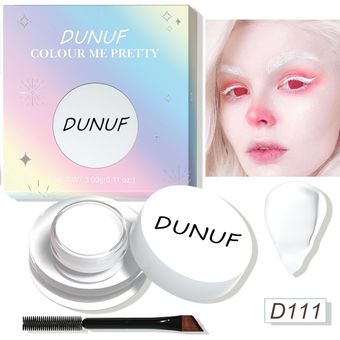 DUNUF 12 Face Color Waterproof Eyeshadow Long-lasting Eyeliner Matte Gloss Eyebrow Dye Universal Note Disclaimer undefined
