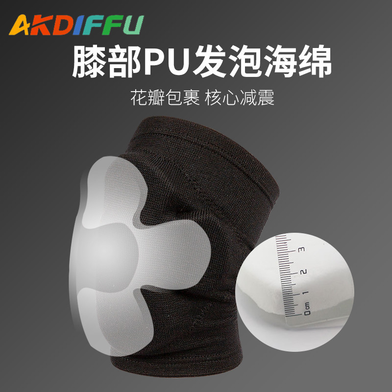 Almohadilla de rodilla gruesa de esponja de PU almohadilla de rodilla anticolisión transpirable voleibol baloncesto fútbol rodillera de rodillas anticolisión resistente al desgaste