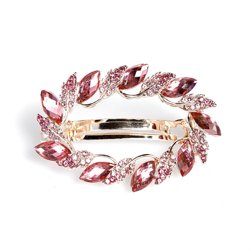 Hollow ring spring clip hairpin diamond hair accessories crystal hairpin Korean style ponytail clip small headwear women's hairpin