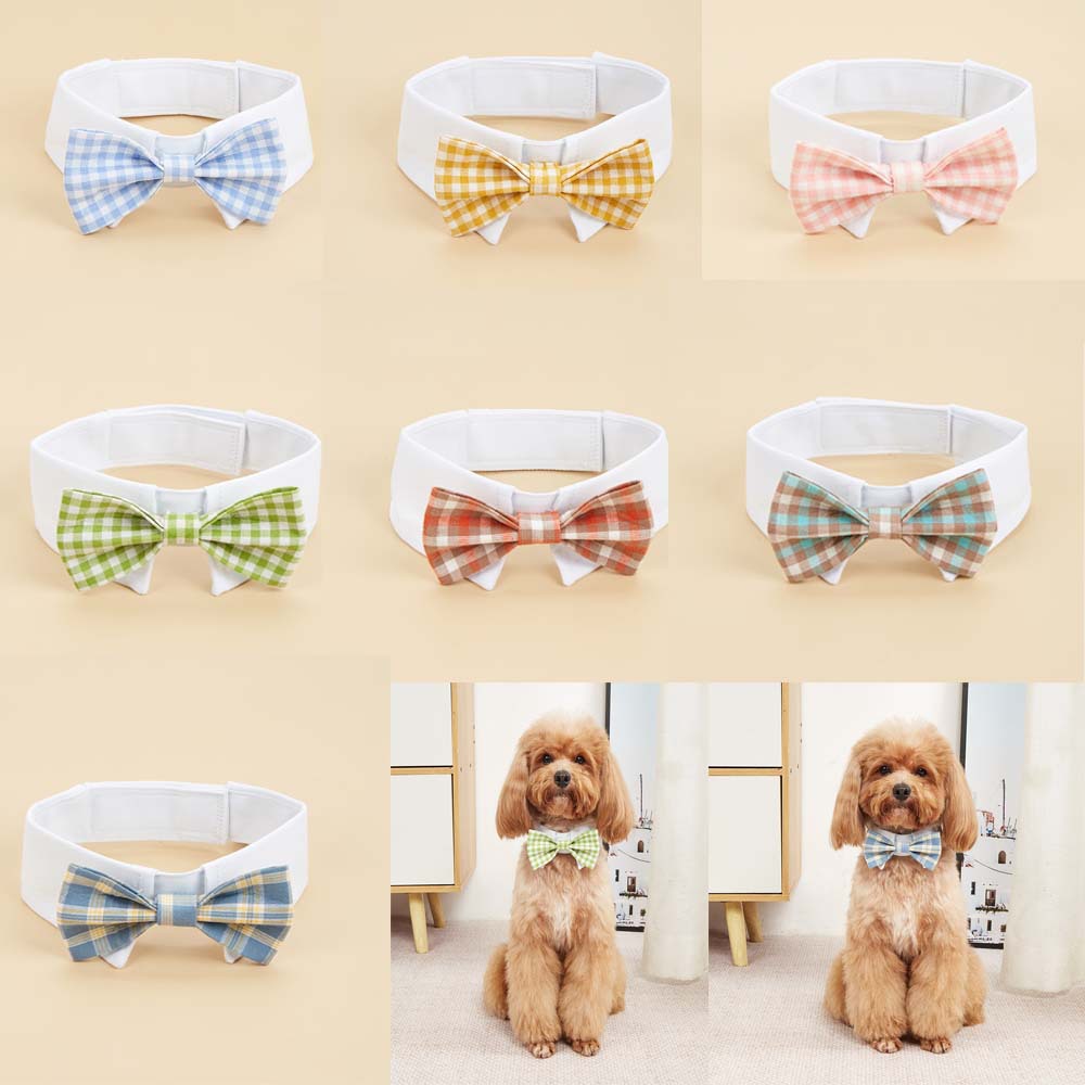 Tanpopo transfronterizo nuevo producto multicolor guapo mascota corbata velcro ajustable mascota accesorios arco