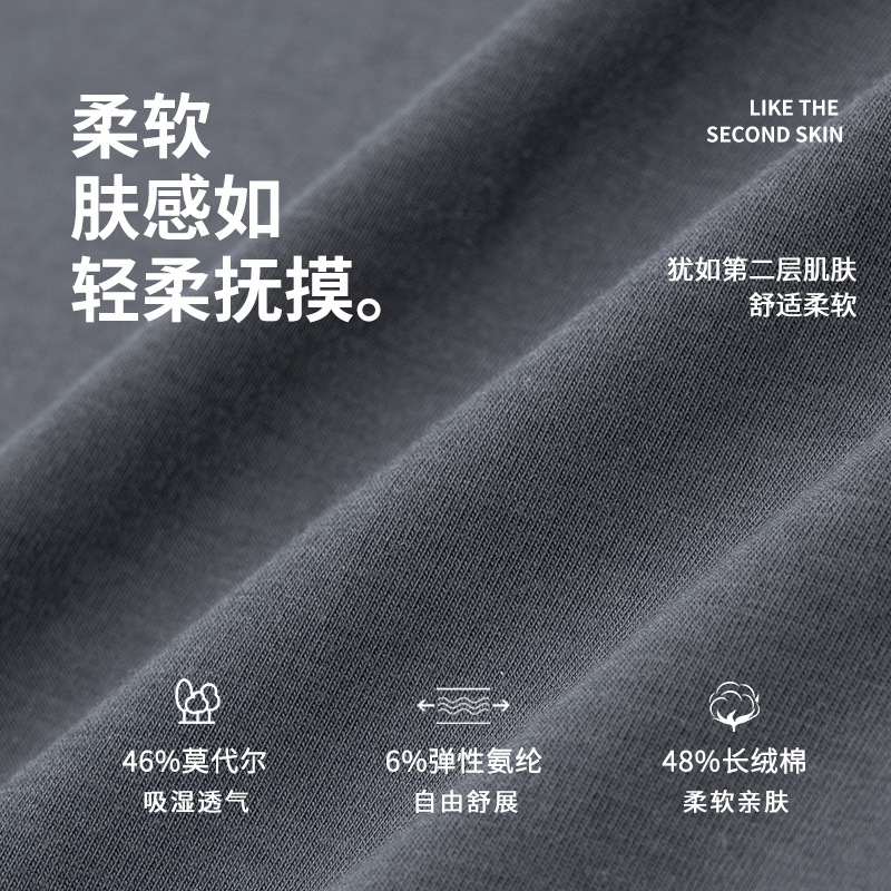 Primavera y verano nuevo estilo 60 algodón modal ropa de hogar para hombres estilo delgado puede salir el conjunto de pijamas del año natal en stock