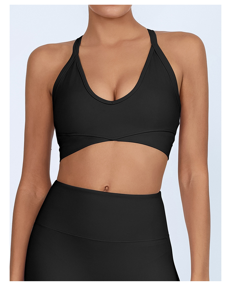 Comercio extranjero transfronterizo Europa y los Estados Unidos Lulu desnudo sensación de yoga sujetador antichoque reúne deportes belleza de espalda fitness ropa interior seco rápido bra