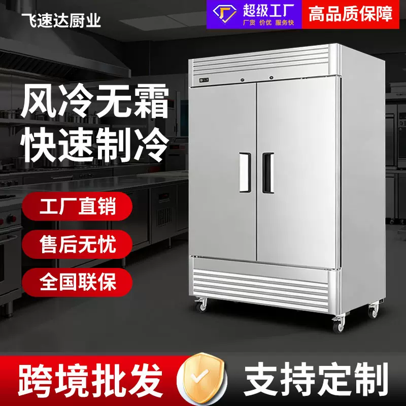 跨境商用冷冻展示柜急冻肉类榴莲雪糕超市立式冷柜单双玻璃门冰柜