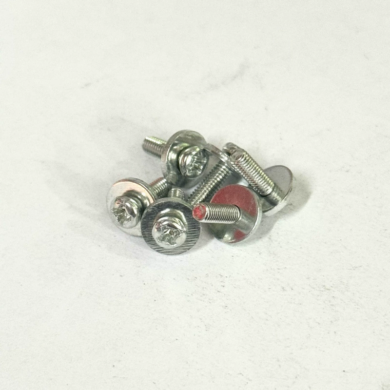 Нестандартный 3*11*9 железный оцинкованный двухкомпонентный утолщенный прокладочный винт с круглой головкой 1,2 с крестообразной головкой и прокладкой.