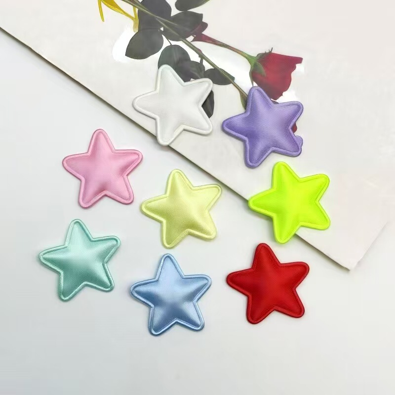 Ultrasonic Embossed Satin 2.5cm Five-Pointed Star DIY Handmade Decorative Materials Kidsren's Hairpins Clothing Hat Accessories Ultrasonic Embossed Satin 2.5cm Five-Pointed Star DIY Handmade Decorative Materials Kidsren's Hairpins Clothing Hat Accessories