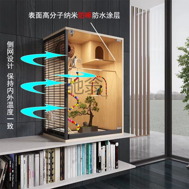 F, Parrot Cage Large Bird Cage Furnishing Full Set Villa Multi -layer Tiger Skin Eye Eye Eye Xuanfeng Transparent Ecology
