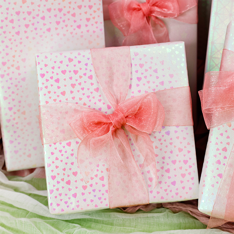 Polvo de brillo especial Feliz cumpleaños Día de San Valentín Papel de regalo
