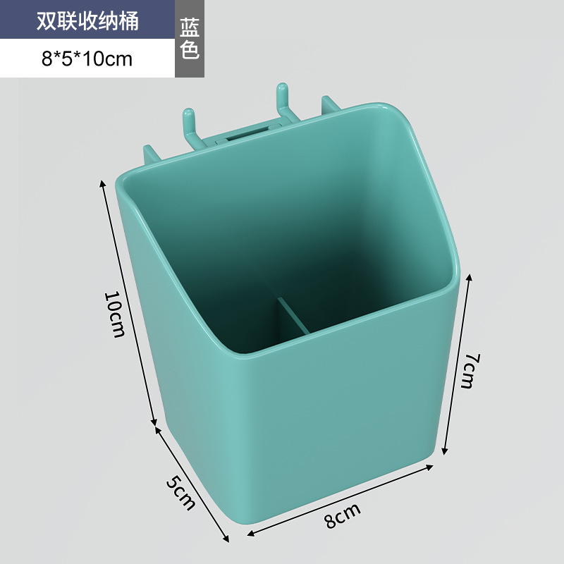 Accesorios de agujeros redondos de hierro forjado gancho cesta de malla caja de almacenamiento de estante de absorción magnética clips de color almacenamiento de escritorio