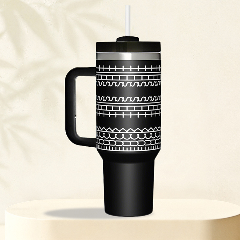 Explosiones transfronterizas en stock 40oz manejo de taza de hielo de gran capacidad oculta de palabras humor taza de paja de aislamiento personalizada