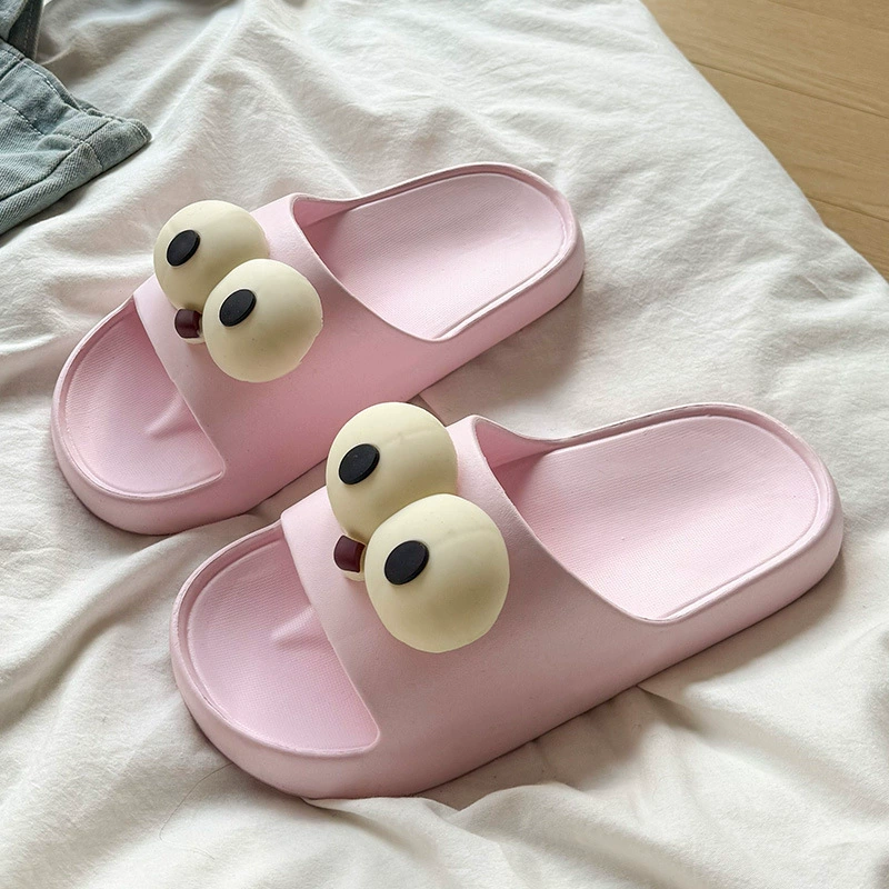 Женские тапочки с большими глазами, летняя верхняя одежда, новые женские тапочки из ЭВА, домашние сандалии на мягкой подошве, мужские сандалии.