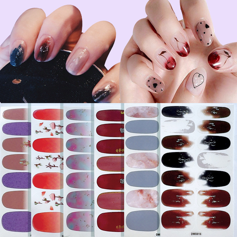 Small fresh cartoon nail art stickers full paste retro halo nail stickers adhesive nail film stickers in stock wholesale Small fresh cartoon nail art stickers full paste retro halo nail stickers adhesive nail film stickers in stock wholesale