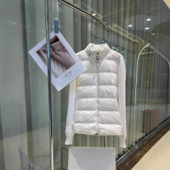 25蒙家秋冬新款轻簿男女同款短款针织拼接羽绒服休闲时尚百搭外套
