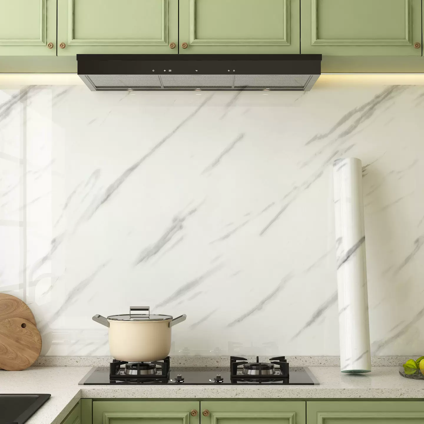 防油厨房贴纸自粘耐高温加厚无甲醛油污灶台贴墙瓷砖厨房油烟贴纸