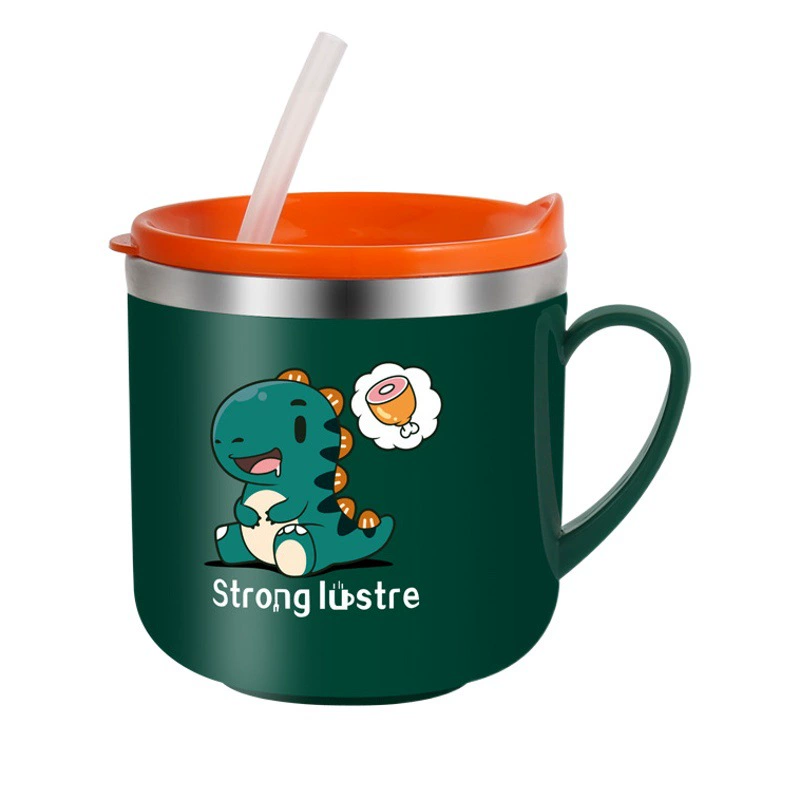 Детская чашка для молока из нержавеющей стали 316 со шкалой, двухслойная детская обучающая чашка для питья, прямая чашка для питья