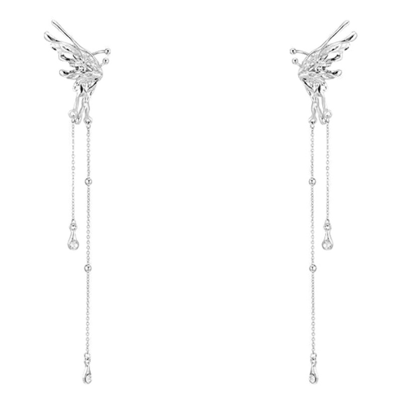 Popular colección clip de oreja ~ dulce retro estilo frío ZIRCON clip de oreja hembra ins moda fresco sin oreja clip de hueso hembra