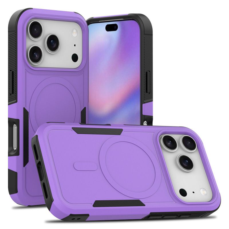 Apple 17 Pro Qihang オールインクルーシブ 2-in-1 磁気電話ケース サイド滑り止め保護カバーに適しています。|undefined