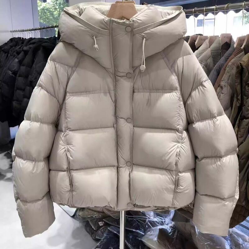 2025 Winter New Fashion Women's Hooded down Cotton Jacket Korean Style Thickened Warm Cotton Coat