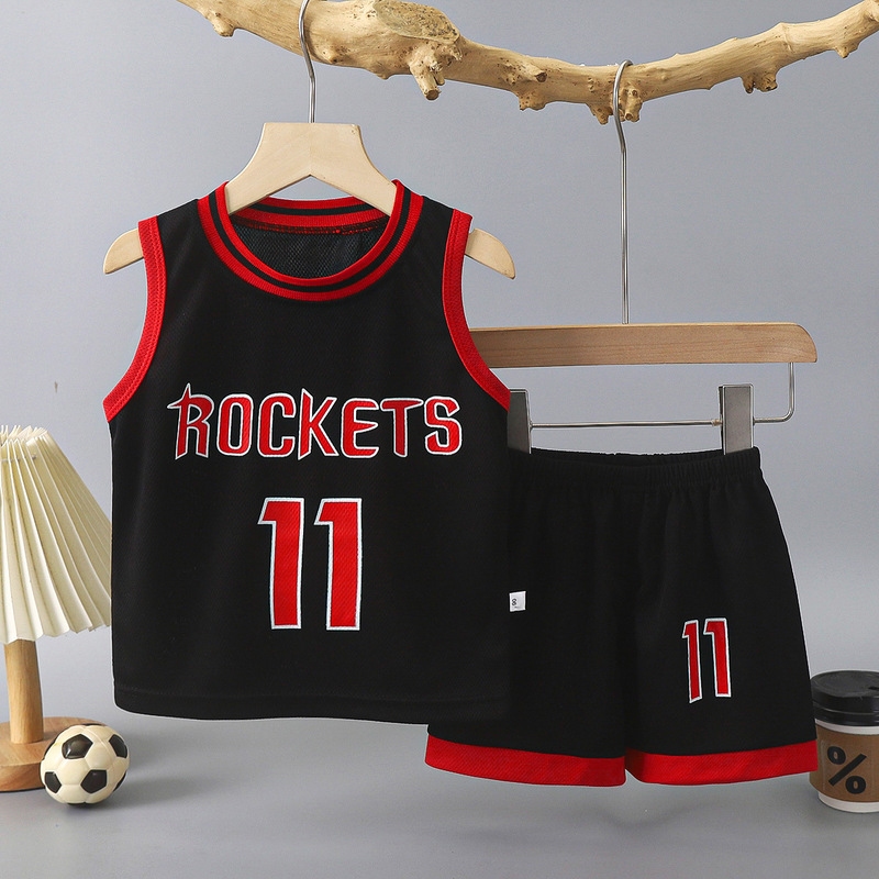Children's Basketball Clothes suit Boys' Sports Quick-drying Clothes Big Children's Sleeveless Shorts Two-piece Kindergarten Performance Clothes