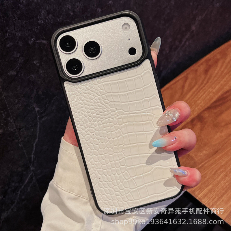 Cuerpo de cocodrilo estampado transfronterizo para iPhone18 promox comercio exterior Amazon Apple 17 teléfono móvil