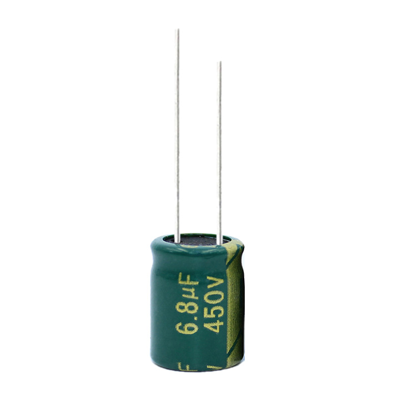 Factory direct supply 450V 6.8UF 8x12mm 10x13mm high frequency switching power supply commonly used aluminum electrolytic capacitors