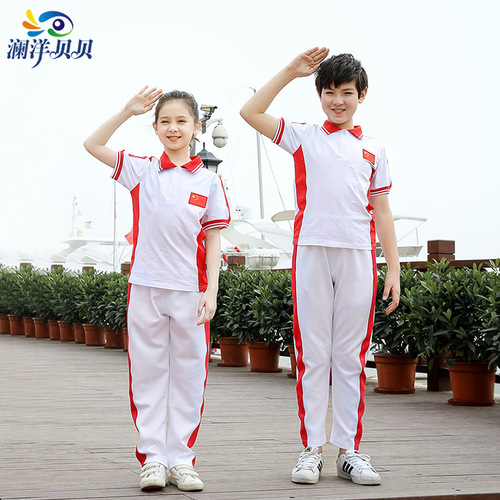School uniforms for primary and secondary students, class uniforms, sports sets, short-sleeved blue school pants, kindergarten school uniforms, summer outfits, class uniforms, wholesale