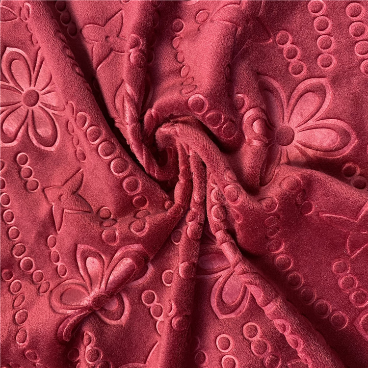 2021新款水晶超柔压花面料 沙发面料沙发靠垫抱枕面料