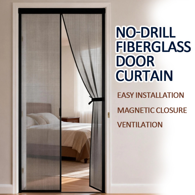 Anti-Mosquito Door Curtain String King Kong Mesh Door Curtain Partition Curtain New Screen Door Screen Window Summer Gauze Curtain Gauze Self-Adhesive Door