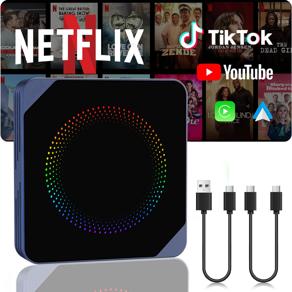Al012 Car Wired to Wireless Three-in-One AIBOX Cross-Border New CarPlay Smart Interconnection Portable Box