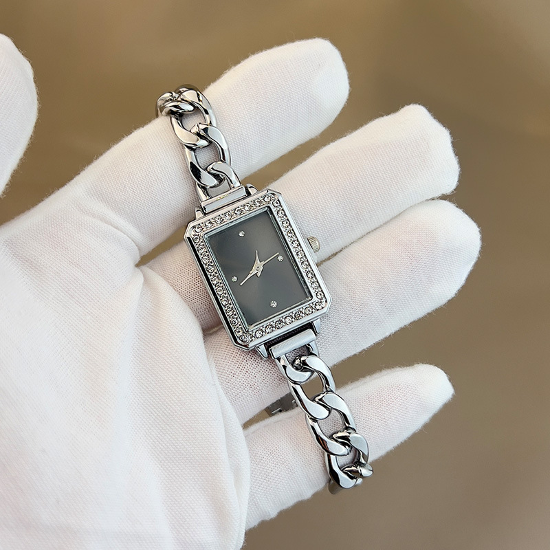 50g Weight Ordinary Glass Mirror Material Alloy Strap Material Watch Classification Pointer Display Type Single Folding Buckle Buckle Style Rectangle Dial Shape Daily Occasion Quartz Movement Geometric Pattern Women's Gender Simple Style Style Simple Style Geometric Single Folding Buckle Quartz Women's Watches 5