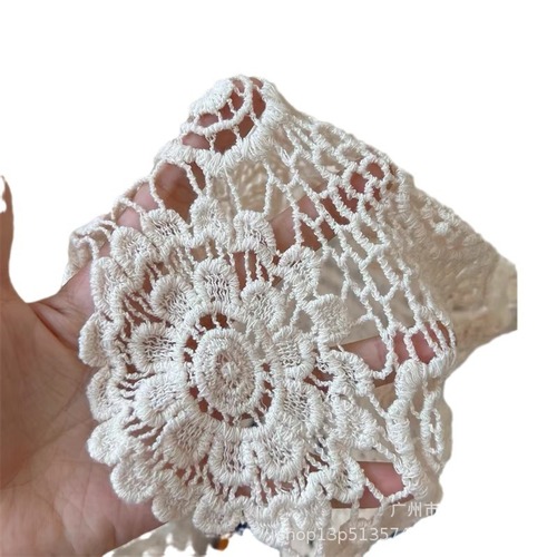 Thailand Vacation Long Sleeve Lace Tunic with Lace-up Hook and Loop Loose Spa Outerwear Knit Cover 