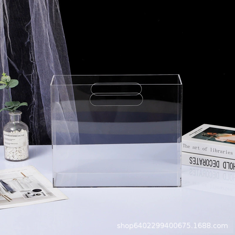 亚克力透明收纳盒 办公文件杂志书报收纳盒