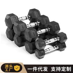 六角包ゴムダンベル男性フィットネス家庭用中実鋳鉄2.5/5/7.5/10キロクロスボーダー工場直供