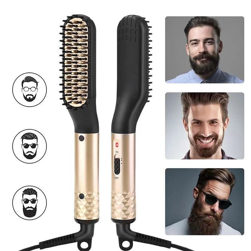 Styled Elektrischer Mini-Styling-Glätteisen-Bartglättungskamm für Herren_voghion.com