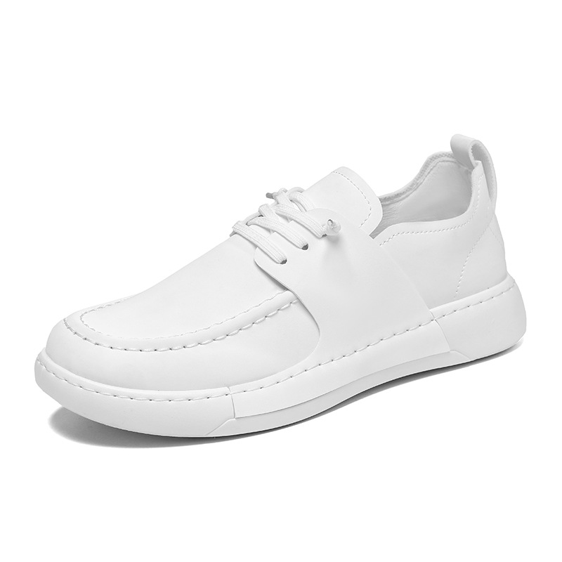 Transfronterizo tamaño 46 zapatos casuales de moda juvenil zapatos de skate elásticos hechos a mano zapatos casuales zapatos blancos pequeños zapatos de hombre