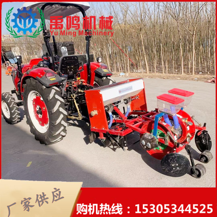 多功能谷物播种机 农用单垄双行玉米播种覆膜机 高粱油葵种植机
