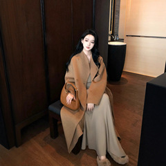 有洧Youwei【温暖壁炉】驼绒毛呢羊绒大衣外套女秋冬2024双面呢子