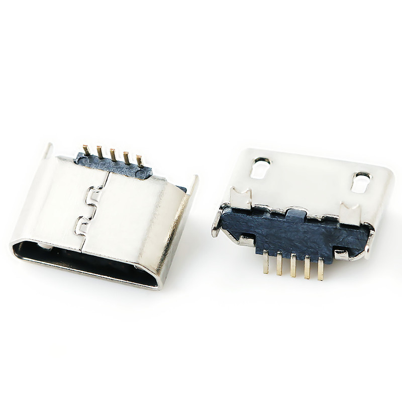 Microusb母座足距離5.9mm6.4mm7.2mmピン携帯電話データ充電アンドロイドusbコネクタ|undefined