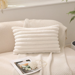 現代簡約絨面抱枕靠墊套不含枕芯沙發客廳樣板間家居裝飾靠墊套