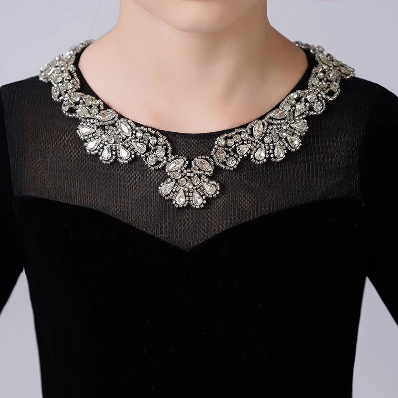 Children's Hepburn Style Princess Dress For Performance Events_voghion.com