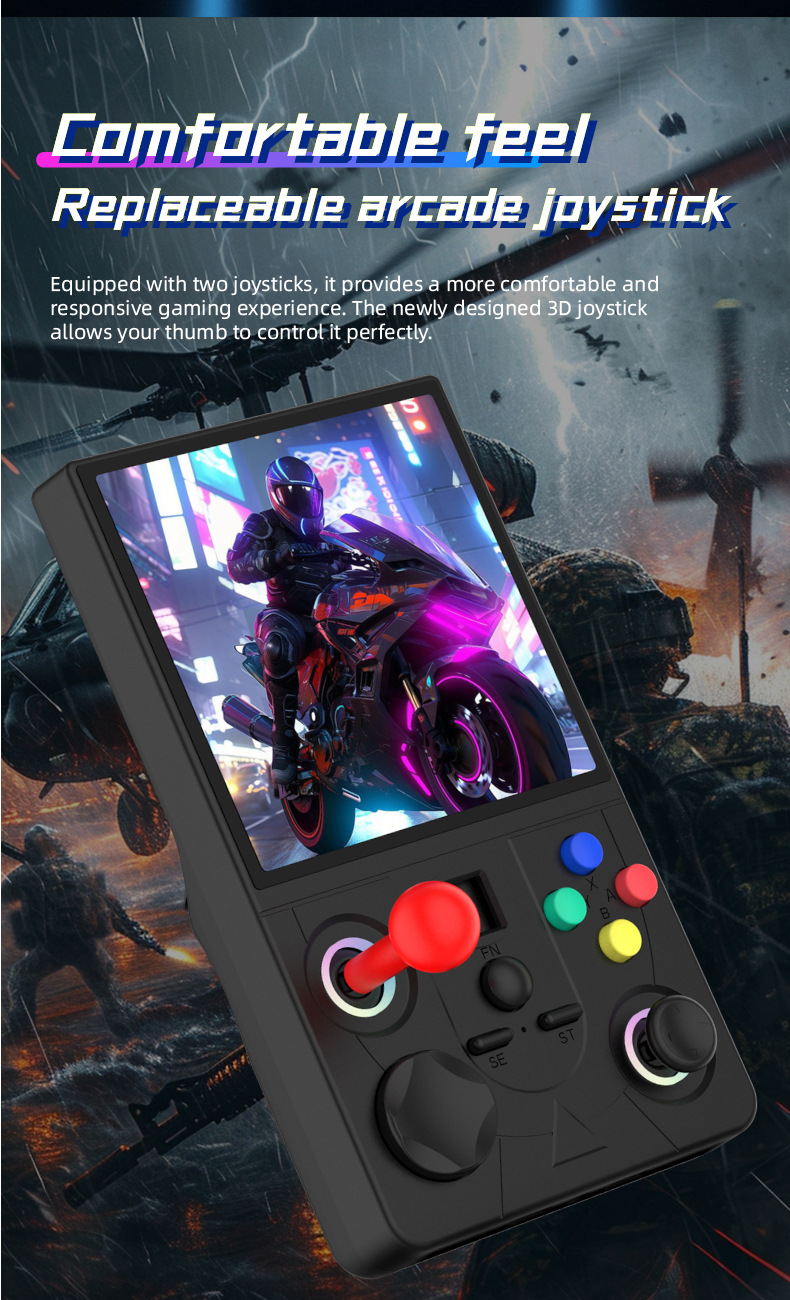 Grenzüberschreitende tragbare 4-Zoll-Open-Source-WLAN-Online-Spielkonsole im Retro-Arcade-Stil (DC40V)._voghion.com