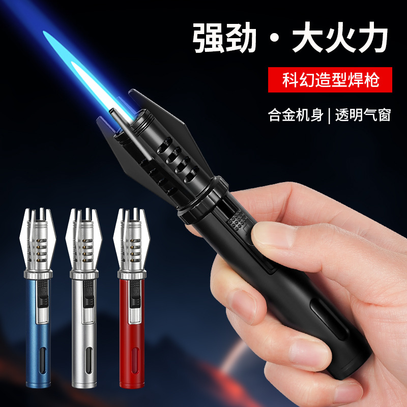 ネットの赤い杖の星の光剣のスプレーガンの防風の空気を入れるシガーのライターの屋外は火の銃の越境の供給源を焼きます。|undefined