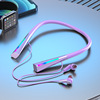 E -sports new RGB light -emitting game low delayed hanging neck long continuous aerospace wireless wireless sports Bluetooth headset