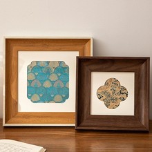 DIY宋锦珍珠画相框摆台手工卡纸沙龙团建暖场画框8寸挂墙手作礼物