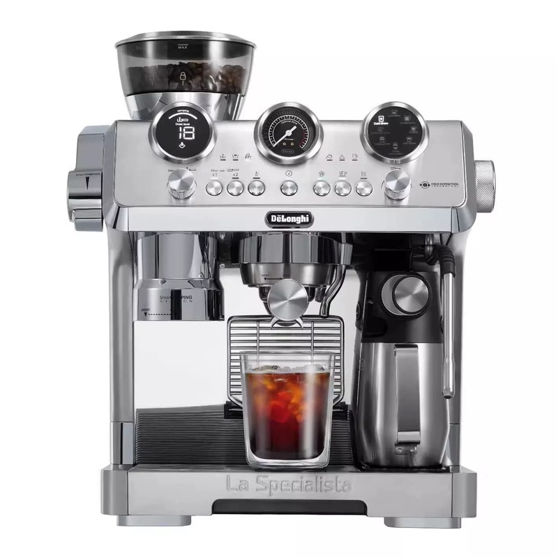 デロンギ コーヒーマシン EC9885.M イタリア製 半自動 19Bar アメリカン 焼き挽きたて 水出し アップグレード スチーム スリムバー|undefined