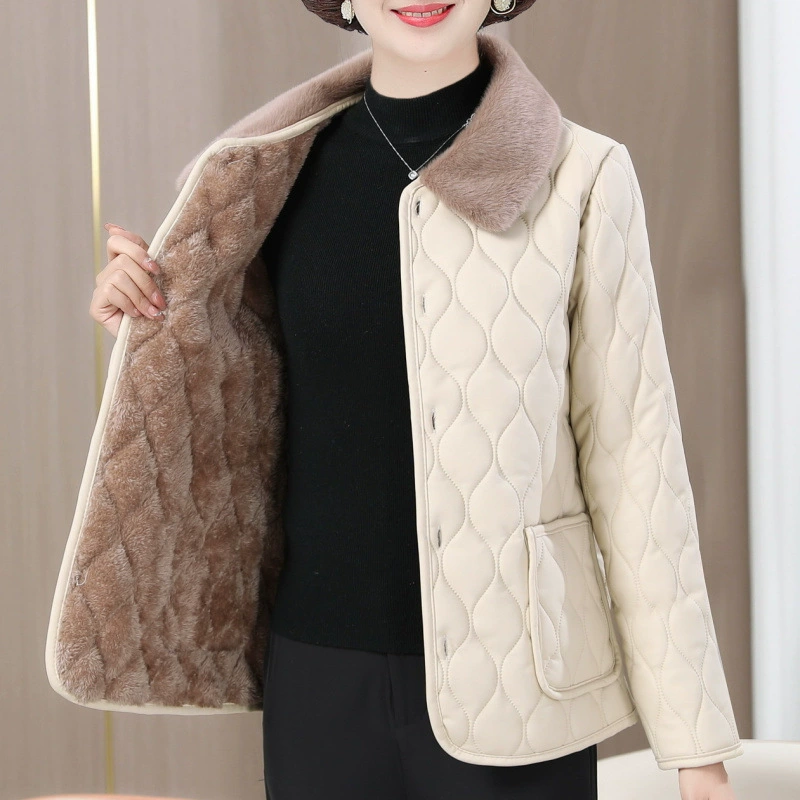 Winter keep warm down jacket, for middle age, oversize, western style