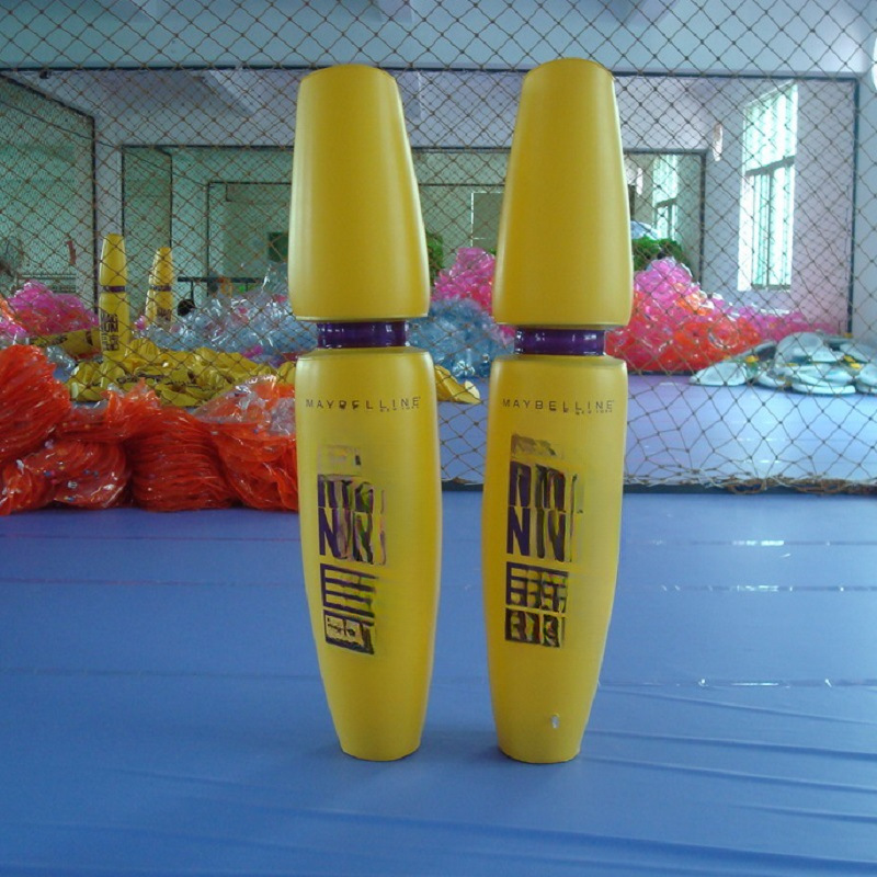 工厂专业生产PVC充气睫毛膏模型,充气牙膏盒子模型,充气汉堡包