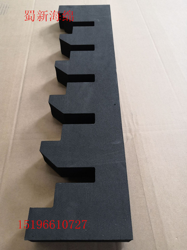 厂家供应黑色EVA卡槽泡沫包装/成型异形粘成型零部件包装