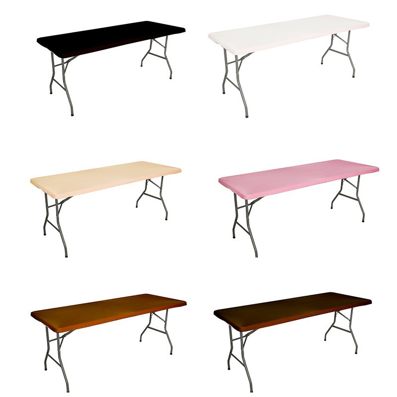Mesa elástica transfronteriza cubierta de mesa de medio paquete de color sólido lavable al aire libre cubierta de mesa de seda de leche elástica suministro de stock mesa de comedor